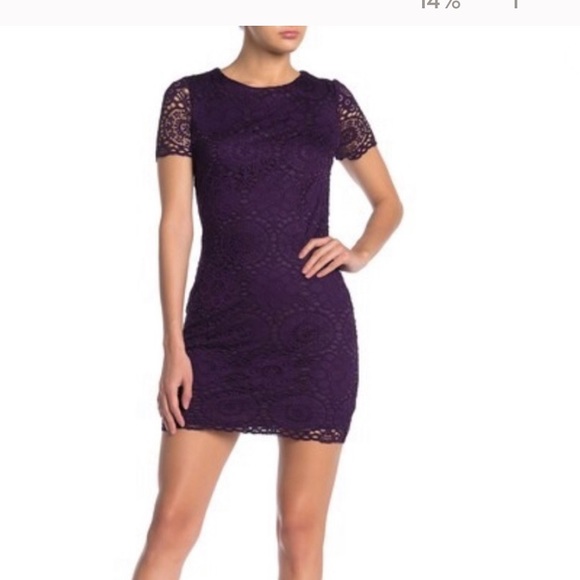 Laundry by Shelli Segal purple lace dress - Picture 1 of 5